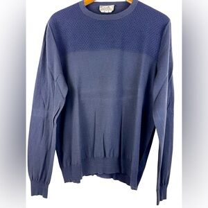HERMES PULLOVER WOOL SWEATER IN NAVY AND GRAY